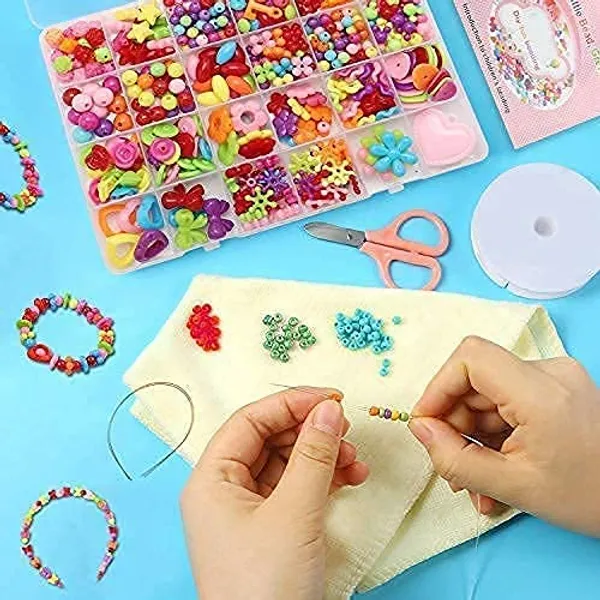 Fennec_Mart_Plastic_Beads_For_Kids_Crafts_Children_S_Jewelry_Making_Kit_Diy_Bracelets_Necklace_Hairband_And_Rings_Craft_Kits_Birthday_For_4_5_6_7_Year_Old_Little_Girls_Multicolor