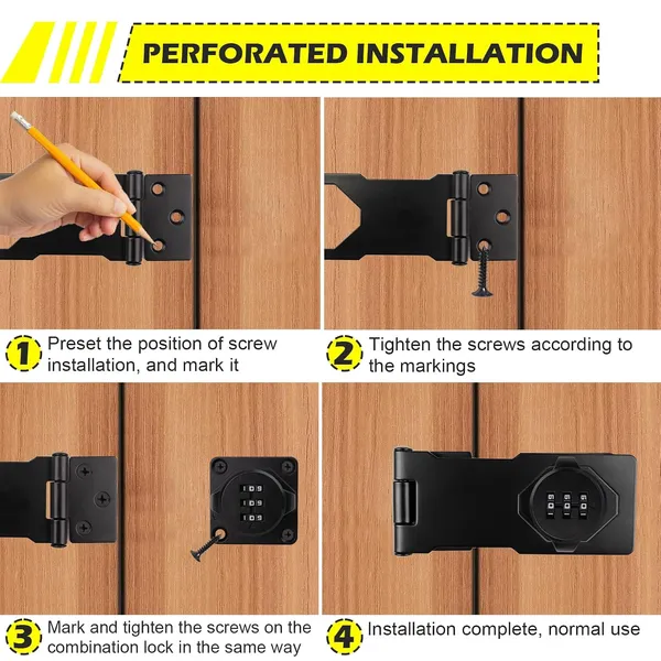 Password_Hasp_Locks_180_Degree_Bifold_Door_Lock_3_Digit_Password_Cabinet_Lock_Keyless_Combination_Lock_For_Cabinets_Small_Doors_Barn_Door_Bathroom_Outdoor_Garden_Black_1pc_110mm