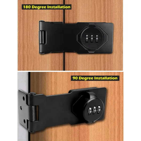 Password_Hasp_Locks_180_Degree_Bifold_Door_Lock_3_Digit_Password_Cabinet_Lock_Keyless_Combination_Lock_For_Cabinets_Small_Doors_Barn_Door_Bathroom_Outdoor_Garden_Black_1pc_110mm