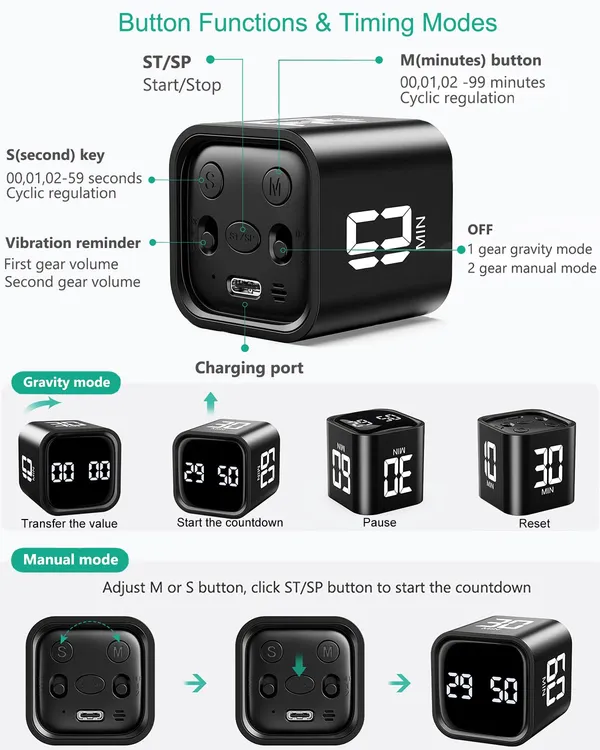 Oria_Digital_Alarm_Clock_Countdown_Work_Alarm_Clock_Cube_Alarm_Clock_With_Gravity_Sensor_Led_Screen_5_10_30_And_60_Minutes_Quick_Setting_For_Cooking_Home_Study_And_Meetings_Black