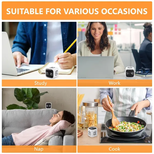 Cuteefun_Rotating_Cube_Timer_Pomodoro_Timer_Desk_5_10_30_60min_White_Custom_Countdown_Count_Up_Mode_Vibration_Sound_Alerts_Gravity_Sensor_Productivity_Timer_For_Kitchen_Study_Kids_Adhd