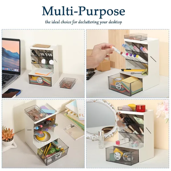 Desk_Organizer_With_6_Compartments_Pen_Holder_With_1_Top_Tray_And_1_Big_Drawers_For_Office_Supplies_Storage_And_Art_Supply_Storage_Box_Caddy_For_Office_1_Drawer_With_6_Compartment