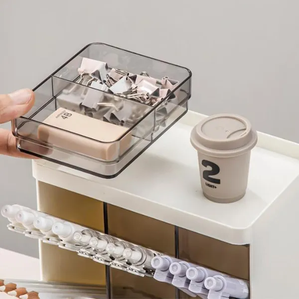 Desk_Organizer_With_6_Compartments_Pen_Holder_With_1_Top_Tray_And_1_Big_Drawers_For_Office_Supplies_Storage_And_Art_Supply_Storage_Box_Caddy_For_Office_1_Drawer_With_6_Compartment