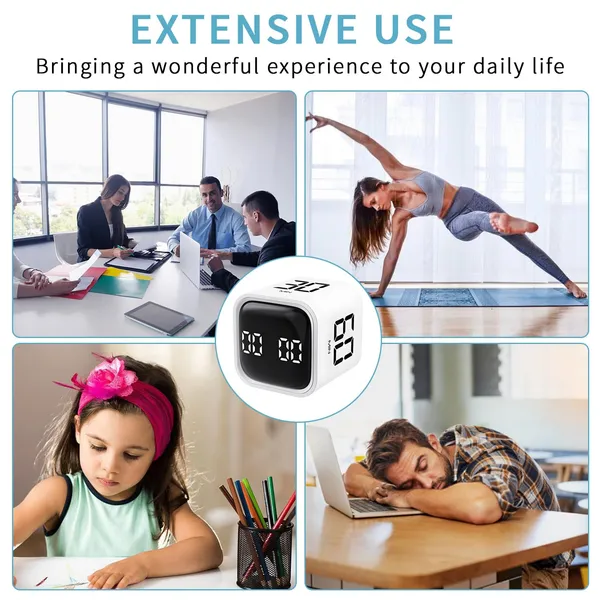 Qumox_Pomodoro_Timer_Cube_Productivity_Timer_With_Adjustable_Sound_And_Vibration_Alert_Ideal_For_Work_Office_Adhd_Study_And_Tasks_5_10_30_60_Minutes_Custom_Countdown_White