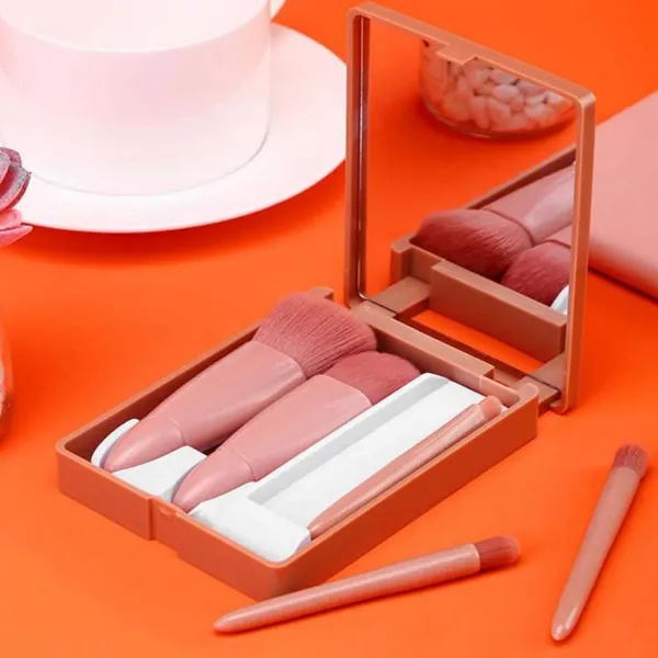 Easy_Taken_Travel_Makeup_Brush_Set_5pcs_Mini_Complete_Function_Cosmetic_Brushes_Kit_5pcs_With_Mirror