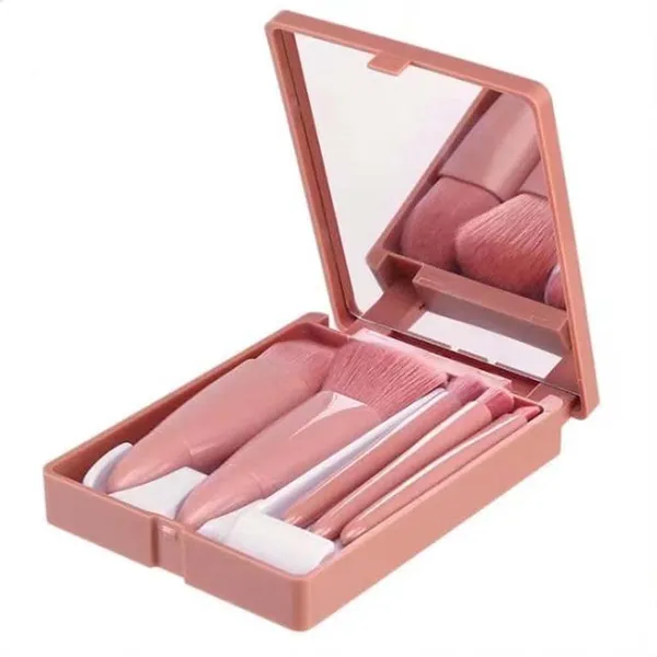 Easy_Taken_Travel_Makeup_Brush_Set_5pcs_Mini_Complete_Function_Cosmetic_Brushes_Kit_5pcs_With_Mirror
