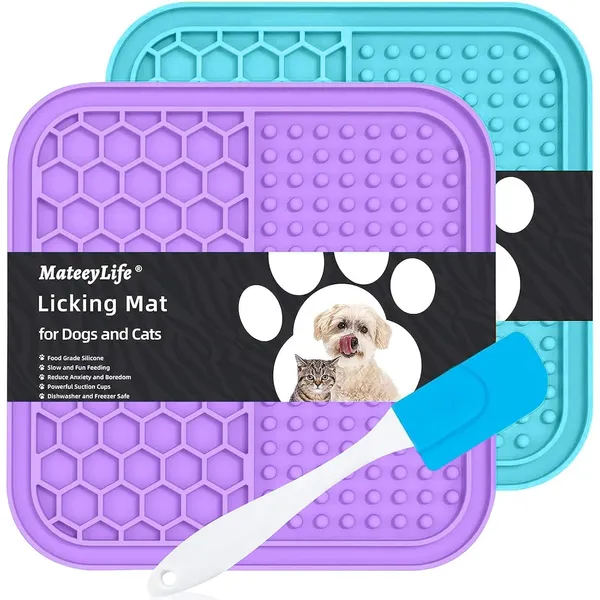 2pcs_Small_Lick_Mat_For_Dogs_With_Suction_Cups_Purple_Light_Blue