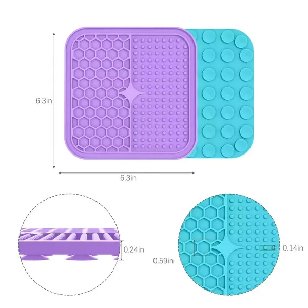 2pcs_Small_Lick_Mat_For_Dogs_With_Suction_Cups_Purple_Light_Blue