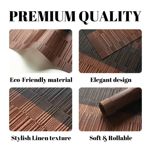 Placemats_Set_Of_4_Vinyl_Plastic_Woven_Place_Mats_For_Kitchen_Table_Indoor_Outdoor_Washable_Placemat_Wipeable_Dining_Table_Mats_Ombre_Brown_Black_4