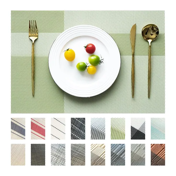 Placemats_Set_Of_4_Vinyl_Plastic_Woven_Place_Mats_For_Kitchen_Table_Indoor_Outdoor_Washable_Placemat_Wipeable_Dining_Table_Mats_Green_Cube_4