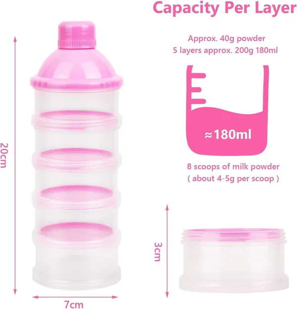 Formula_Dispenser_On_The_Go_5_Compartments_Stackable_Baby_Milk_Powder_Kids_Snack_Container_Bpa_Free_Travel_Friendly_Pack_Of_1_Pink
