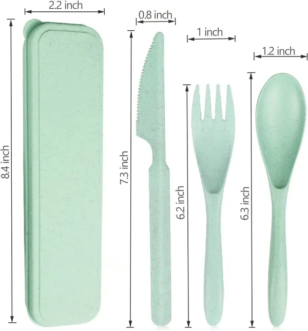 4_Sets_Wheat_Straw_Cutlery_Portable_Spoon_Fork_Knife_Case_Set_For_Lunch_Boxes_Camping_Travel_Picnic_Eco_Friendly_Bpa_Free_Utensil_Set_For_Kids_Adults_4_Colors
