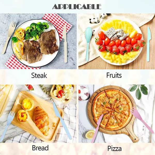 4_Sets_Wheat_Straw_Cutlery_Portable_Spoon_Fork_Knife_Case_Set_For_Lunch_Boxes_Camping_Travel_Picnic_Eco_Friendly_Bpa_Free_Utensil_Set_For_Kids_Adults_4_Colors