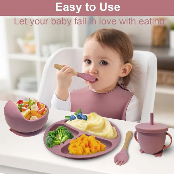 Baby_Feeding_Set_With_Suction_Bowl_Divided_Plate_Spoons_Forks_Sippy_Cup_Self_Feeding_Supplies_Pink