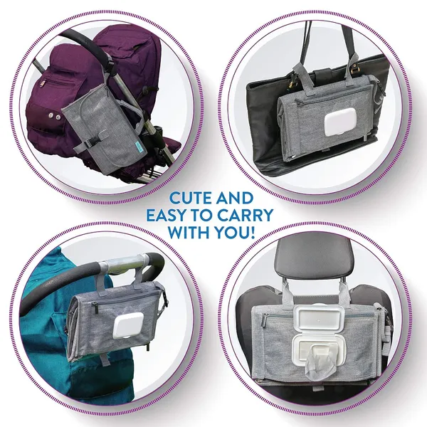 Baby_Diaper_Changer_Travel_Kit_Portable_Changing_Pad_With_Wipes_Pocket_Infant_Station_For_Newborns_Grey