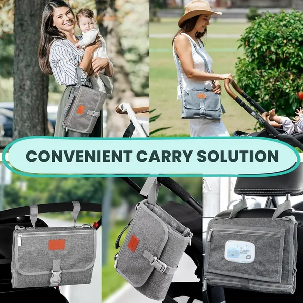 Baby_Diaper_Changer_Travel_Kit_Portable_Changing_Pad_With_Wipes_Pocket_Infant_Station_For_Newborns_Grey