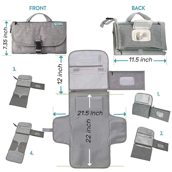 Baby_Diaper_Changer_Travel_Kit_Portable_Changing_Pad_With_Wipes_Pocket_Infant_Station_For_Newborns_Grey