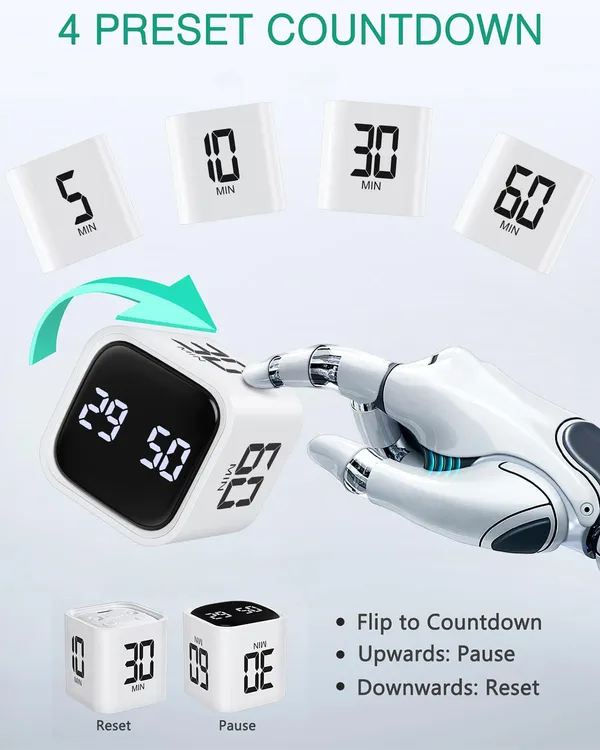Oria_Digital_Timer_Cube_Pomodoro_Timer_With_Gravity_Sensor_5_10_30_60_Min_Quick_Set_100_Minute_Countdown_Led_Display_3_Volume_Levels_For_Studying_Meeting_Cooking_Time_Management_White
