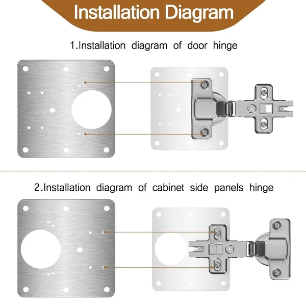 4_Pcs_Hinge_Repair_Plate_Kitchen_Cupboard_Cabinets_Door_Hinge_Repair_Plate_Stainless_Steel_Hinges_Repair_Plates_Brackets_With_Holes_Flat_Fixing_Joining_Mending_Plates_Brackets_With_32_Pcs_Screws