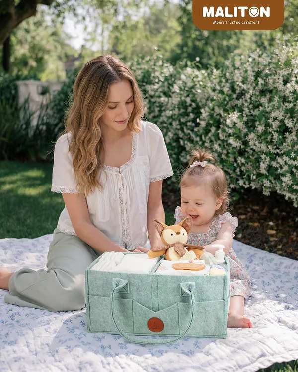 Maliton_Changing_Table_Organiser_Baby_Nappy_Caddy_Newborn_Essentials_Robust_Portable_Felt_Bag_Baby_Storage_Basket_With_Removable_Compartments_Nappy_Bag_As_Baby_Shower_Good_Stuff