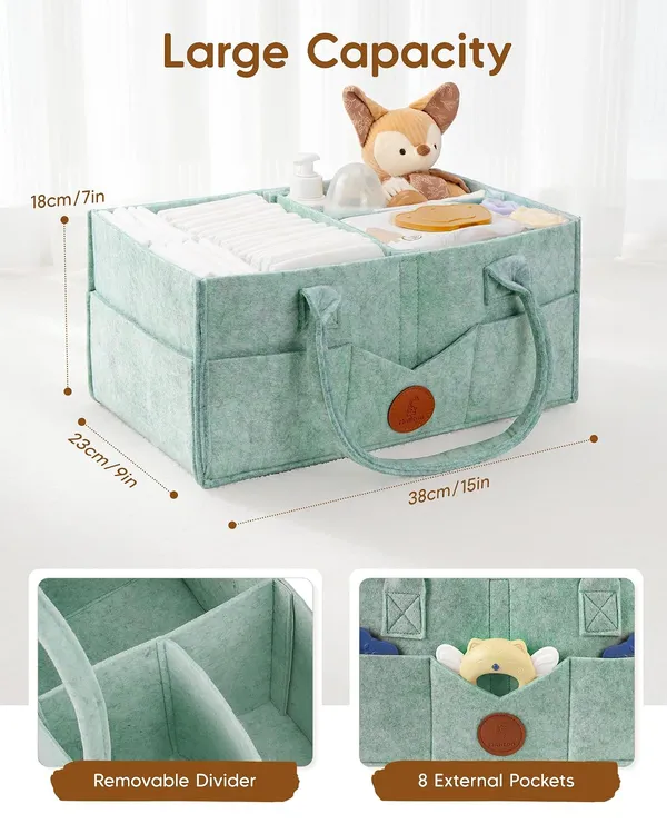 Maliton_Changing_Table_Organiser_Baby_Nappy_Caddy_Newborn_Essentials_Robust_Portable_Felt_Bag_Baby_Storage_Basket_With_Removable_Compartments_Nappy_Bag_As_Baby_Shower_Good_Stuff