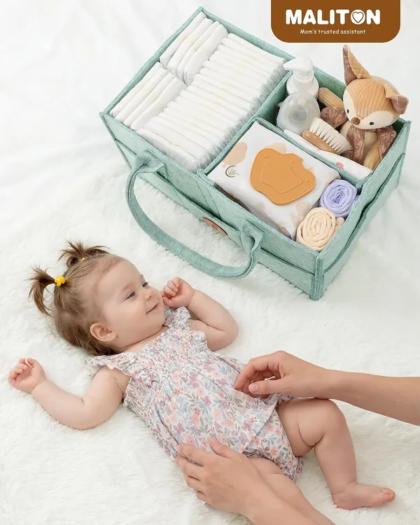 Maliton_Changing_Table_Organiser_Baby_Nappy_Caddy_Newborn_Essentials_Robust_Portable_Felt_Bag_Baby_Storage_Basket_With_Removable_Compartments_Nappy_Bag_As_Baby_Shower_Good_Stuff