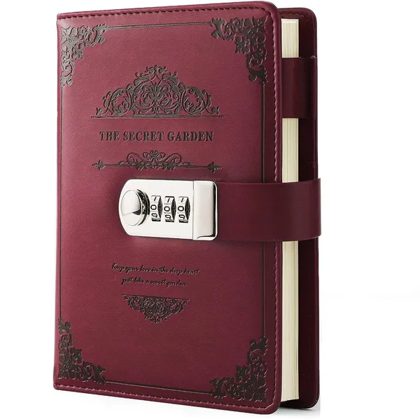 Diary_With_Lock_A5_Pu_Leather_Journal_With_Combination_Vintage_Journal_Password_Protected_Notebook_With_Pen_Gift_Box_Diary_Planner_Organizer_For_Women_Men_8_6x5_8in_192_Pages_The_Secret_Garden_Marron