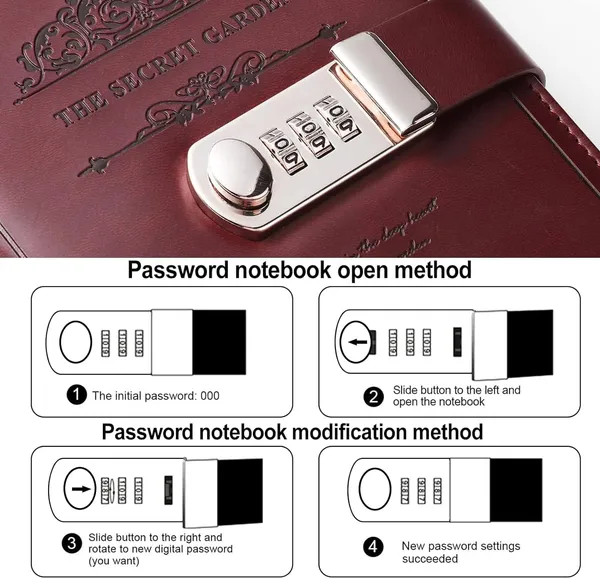 Diary_With_Lock_A5_Pu_Leather_Journal_With_Combination_Vintage_Journal_Password_Protected_Notebook_With_Pen_Gift_Box_Diary_Planner_Organizer_For_Women_Men_8_6x5_8in_192_Pages_The_Secret_Garden_Marron