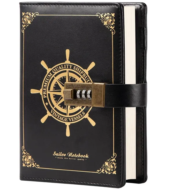 Diary_With_Lock_A5_Pu_Leather_Journal_With_Combination_Vintage_Journal_Password_Protected_Notebook_With_Pen_Gift_Box_Diary_Planner_Organizer_For_Women_Men_8_6x5_8in_192_Pages_Retro_Black