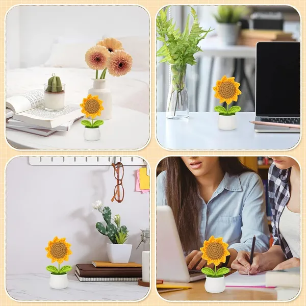 Handcrafted_Crochet_Sunflower_In_White_Ceramic_Pot_Decorative_Artificial_Plant_For_Office_Desk_Car_Dashboard_Decor_Funny_Gifts_For_Women_Birthday_Christmas_Party