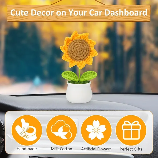 Handcrafted_Crochet_Sunflower_In_White_Ceramic_Pot_Decorative_Artificial_Plant_For_Office_Desk_Car_Dashboard_Decor_Funny_Gifts_For_Women_Birthday_Christmas_Party
