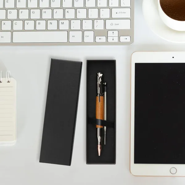 5_Pcs_Retractable_Gel_Pens_Set_Quick_Dry_Black_Ink_0_5mm_Fine_Point_Smooth_Writing_Rollerball_Ink_With_Soft_Touch_Grip_For_School_Office_Home_Use_Bullet_Pen_Wooden_Brown