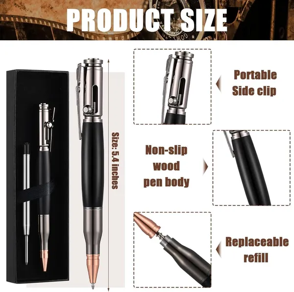 Heavy_Duty_Bolt_Action_Pen_With_Gift_Box_Metal_Ballpoint_Pen_With_Black_Ink_Perfect_Gift_For_Gun_Lovers_Graduates_Fathers_Boyfriends_Bullet_Pen_Black
