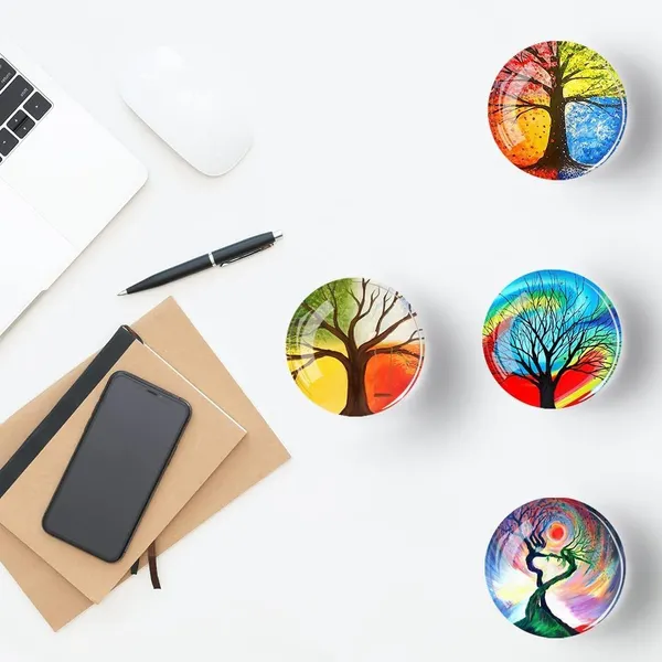 Cute_Modern_Glass_Fridge_Magnets_12_Pack_Of_Colorful_Strong_Magnets_For_Kitchen_Lockers_More_Tree