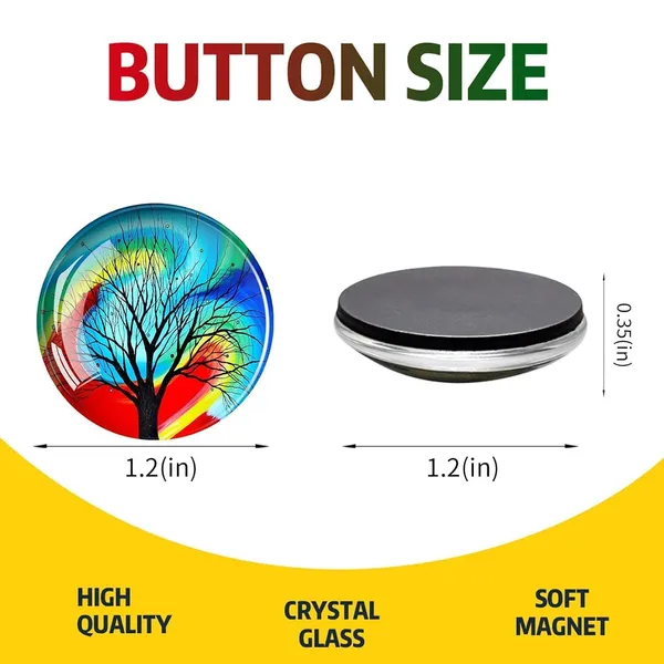 Cute_Modern_Glass_Fridge_Magnets_12_Pack_Of_Colorful_Strong_Magnets_For_Kitchen_Lockers_More_Tree