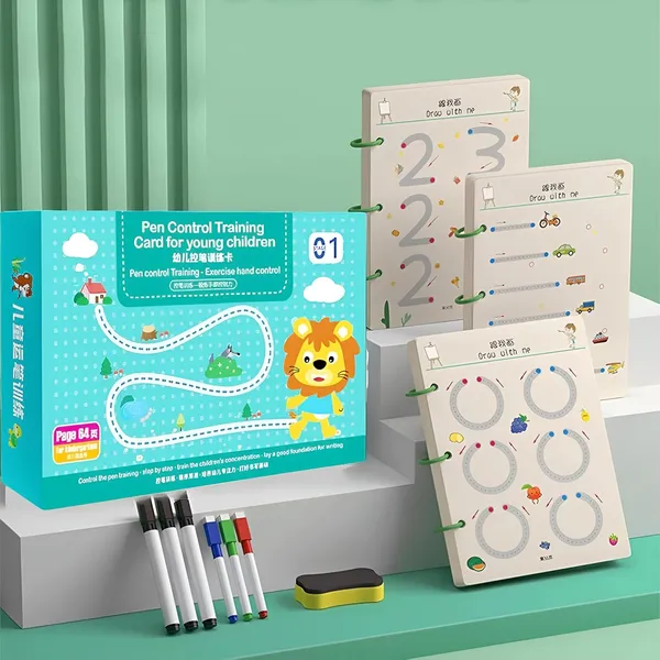 Fennec_Mart_Magical_Tracing_Workbook_Set_64_Pages_Alphabet_Number_Writing_Practice_Book_For_Kids_Reusable_Handwriting_Pen_Control_Training_For_Preschool_Learning