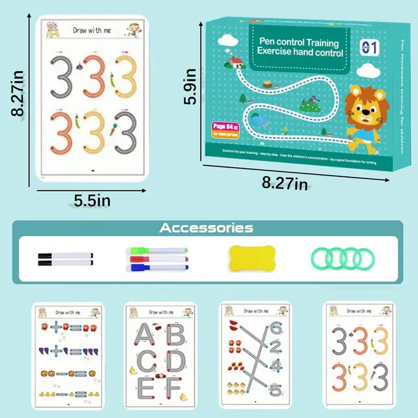 Fennec_Mart_Magical_Tracing_Workbook_Set_64_Pages_Alphabet_Number_Writing_Practice_Book_For_Kids_Reusable_Handwriting_Pen_Control_Training_For_Preschool_Learning