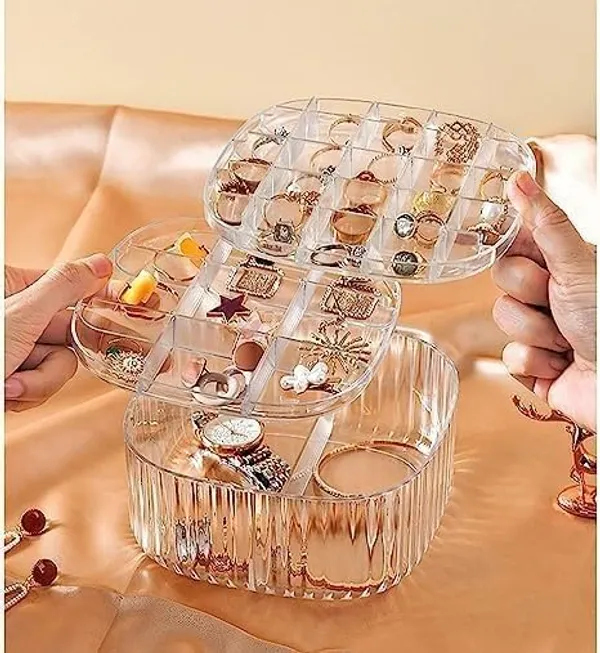 Multi_Compartment_Jewelry_Organizer_Box_Transparent_3_Layer_Acrylic_Case_For_Rings_Chains_Bracelets_More_Gift_For_Her_Transparent_Colour