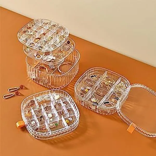 Multi_Compartment_Jewelry_Organizer_Box_Transparent_3_Layer_Acrylic_Case_For_Rings_Chains_Bracelets_More_Gift_For_Her_Transparent_Colour