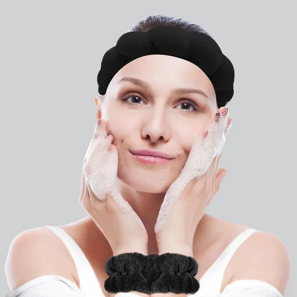 Spa_Headband_And_Wristband_Set_For_Women_Soft_Face_Wash_Headband_Wrist_Bands_For_Skincare_Makeup_Facial_Cleansing_Routine_Black