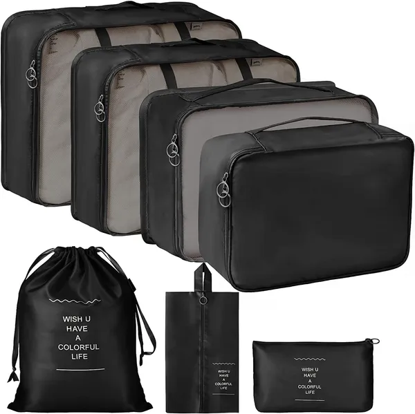 Travel_Organizer_Bag_Set_Packing_Cubes_With_Shoe_Bag_Printed_Storage_Bags_For_Clothes_Makeup_Underwear_Socks_And_Toiletries_7_Pcs_Black
