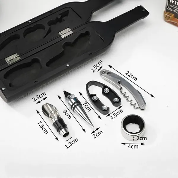 Deluxe_Wine_Bottle_Tool_Set_Compact_Gift_Box_With_Opener_Stopper_Pourer_Drip_Ring_Foil_Cutter_In_Bottle_Shaped_Organizer