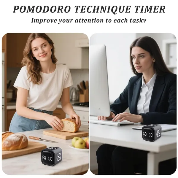 Visual_Pomodoro_Timer_Cube_With_Gravity_Sensor_Productivity_Timer_Adjustable_Volume_Vibration_Alert_Adhd_Timer_Countdown_Stopwatch_For_Study_Work_School_Kitchen_Preset_5_10_30_60_Min_Black