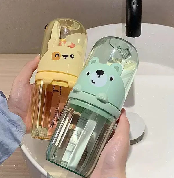 Portable_Kids_Toothbrush_Case_With_Cover_Stylish_Panda_Teddy_Bear_Travel_Friendly_Abs_Toothbrush_Storage_Box_With_Cup_Perfect_For_Travel_Daily_Use_Multi_Colour