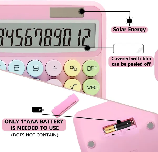 Standard_12_Digit_Calculator_With_Large_Lcd_Display_Office_Desk_Accessory_For_Women_Big_Buttons_Cute_For_Home_School_Business_Multicolor