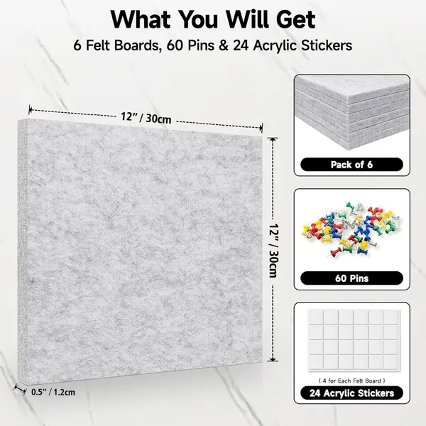 Large_Felt_Bulletin_Board_30x30cm_Self_Adhesive_Message_Boards_With_50_Pushpins_Decorative_Felt_Wall_Tiles_For_Home_Office_School_Notice_Display_Black_6
