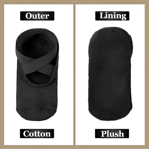 Product_Summary_Fennec_Mart_Yoga_Socks_For_Women_With_Non_Slip_Grips_Straps_Ideal_For_Pilates_Barre_Ballet_Dance_Barefoot_Workouts_Black