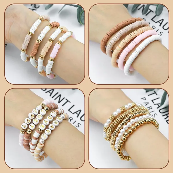 Fennec_Mart_Clay_Bead_Bracelet_Kit_2370pcs_Polymer_Clay_Heishi_Beads_For_Bracelet_Making_Diy_Jewelry_Kit_With_Letter_Beads_Gold_Pearl_Beads_For_Girls_Adults_Brown_Clay_Bead