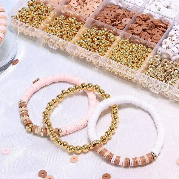Fennec_Mart_Clay_Bead_Bracelet_Kit_2370pcs_Polymer_Clay_Heishi_Beads_For_Bracelet_Making_Diy_Jewelry_Kit_With_Letter_Beads_Gold_Pearl_Beads_For_Girls_Adults_Brown_Clay_Bead