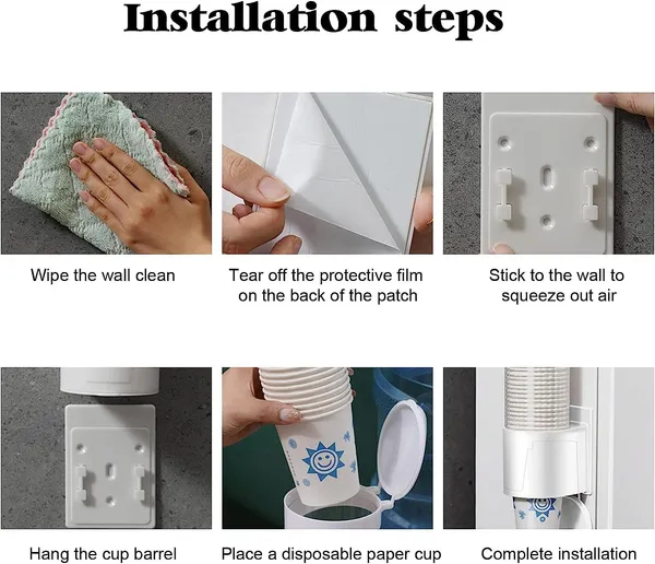 Paper_Cup_Dispenser_Holder_Wall_Mounted_Plastic_Cup_Organizer_For_Bathroom_Kitchen_Office_Fits_Disposable_Water_Drinking_Cups_Adhesive_Or_Screw_Mount_White
